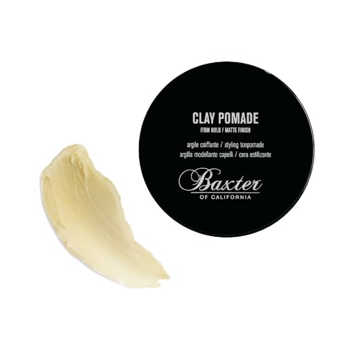 Baxter of California Clay Pomade - Natural Hair Firm Hold - Matte Finish - Styling Clay - All Day Style Protection - 2oz