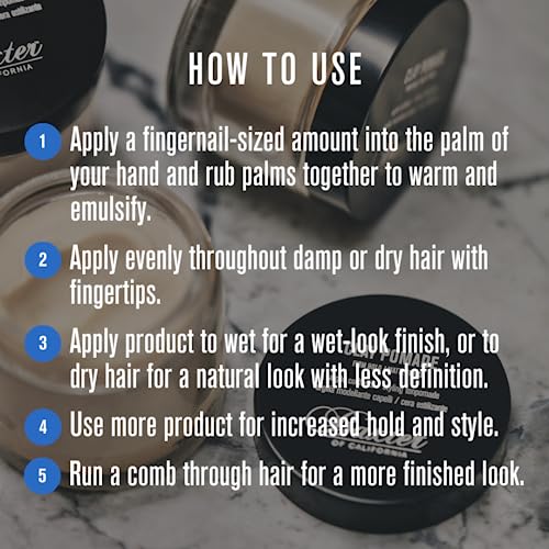 Baxter of California Clay Pomade - Natural Hair Firm Hold - Matte Finish - Styling Clay - All Day Style Protection - 2oz