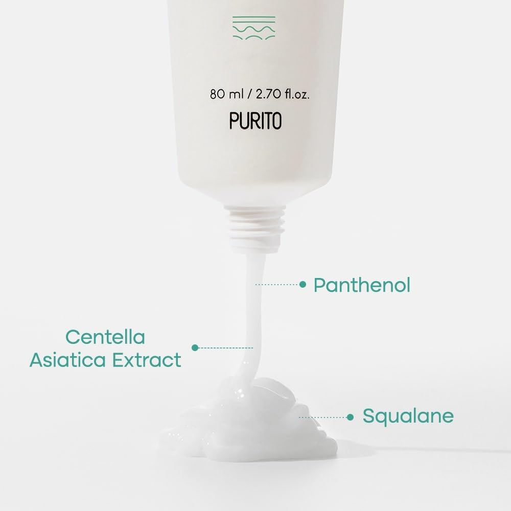 PURITO B5 Panthenol Re-barrier Cream 80ml 2.70fl. oz. Vegan & Cruelty-free rich moisturizing