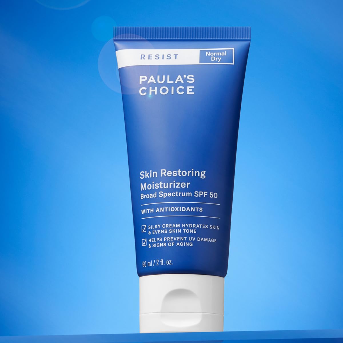 Paula's Choice RESIST Anti Aging Skin Restoring Moisturiser SPF 50 - Hydrates Dry Skin - Protects from Sun Damage - Reduces Brown Spots - with Shea Butter & Niacinamide - Normal to Dry Skin - 60 ml