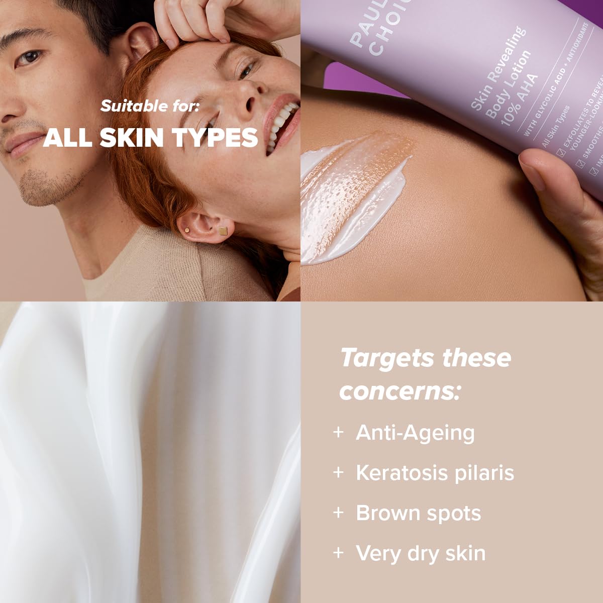 Paula’s Choice Skin Revealing 10% AHA Body Exfoliant - Exfoliating Body Lotion & Anti Aging Cream with Glycolic Acid & Antioxidants - Improves Texture & Tone - All Skin Types - 210 ml