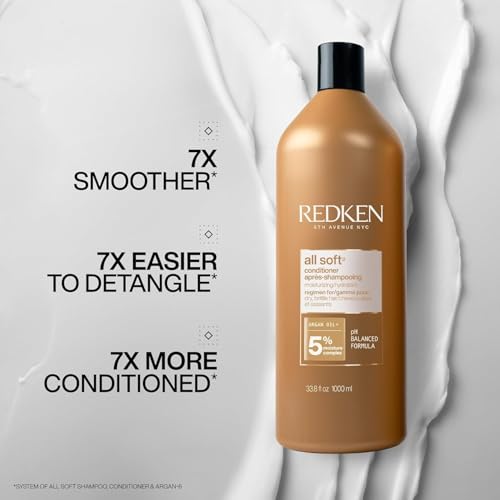 REDKEN All Soft Conditioner, for Dry Hair, Argan Oil, Intense Softness and Shine