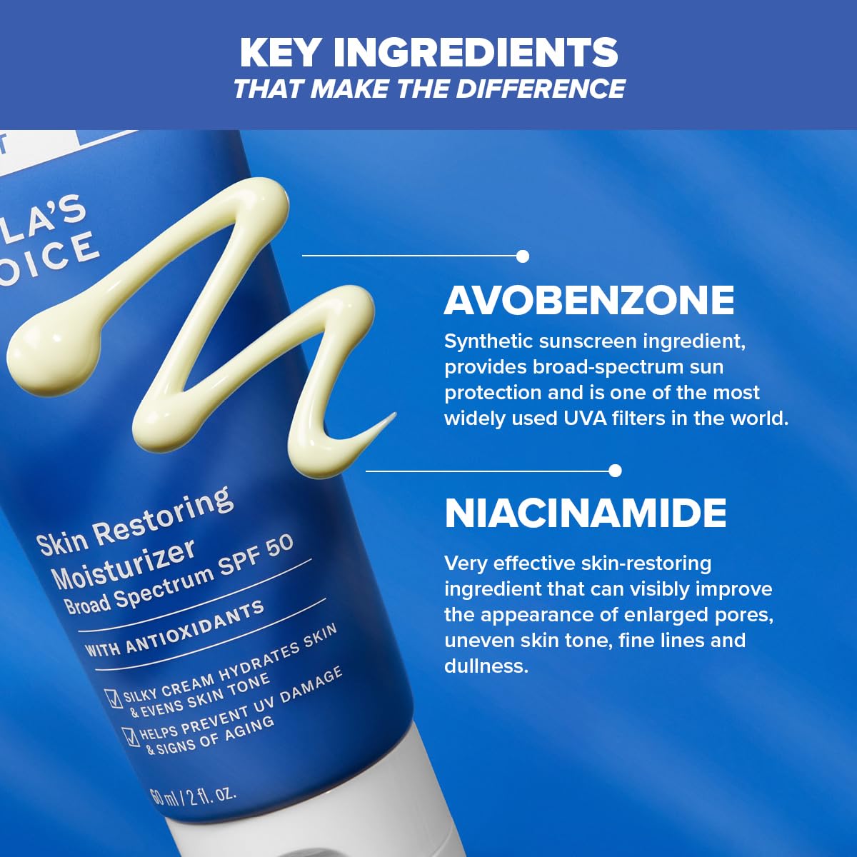 Paula's Choice RESIST Anti Aging Skin Restoring Moisturiser SPF 50 - Hydrates Dry Skin - Protects from Sun Damage - Reduces Brown Spots - with Shea Butter & Niacinamide - Normal to Dry Skin - 60 ml