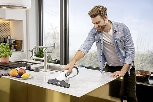 Kärcher Window Cleaner WV 2 Plus N, Battery Life: 35 min, LED Battery Charge Display, 2 Squeegees, Sprayer with Microfibre, 20 ml Concentrated Glass Cleaner, White, 1.633-642.0