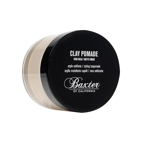 Baxter of California Clay Pomade - Natural Hair Firm Hold - Matte Finish - Styling Clay - All Day Style Protection - 2oz