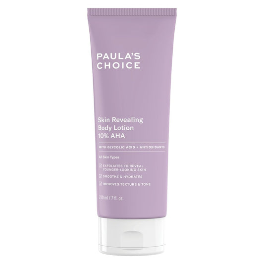 Paula’s Choice Skin Revealing 10% AHA Body Exfoliant - Exfoliating Body Lotion & Anti Aging Cream with Glycolic Acid & Antioxidants - Improves Texture & Tone - All Skin Types - 210 ml