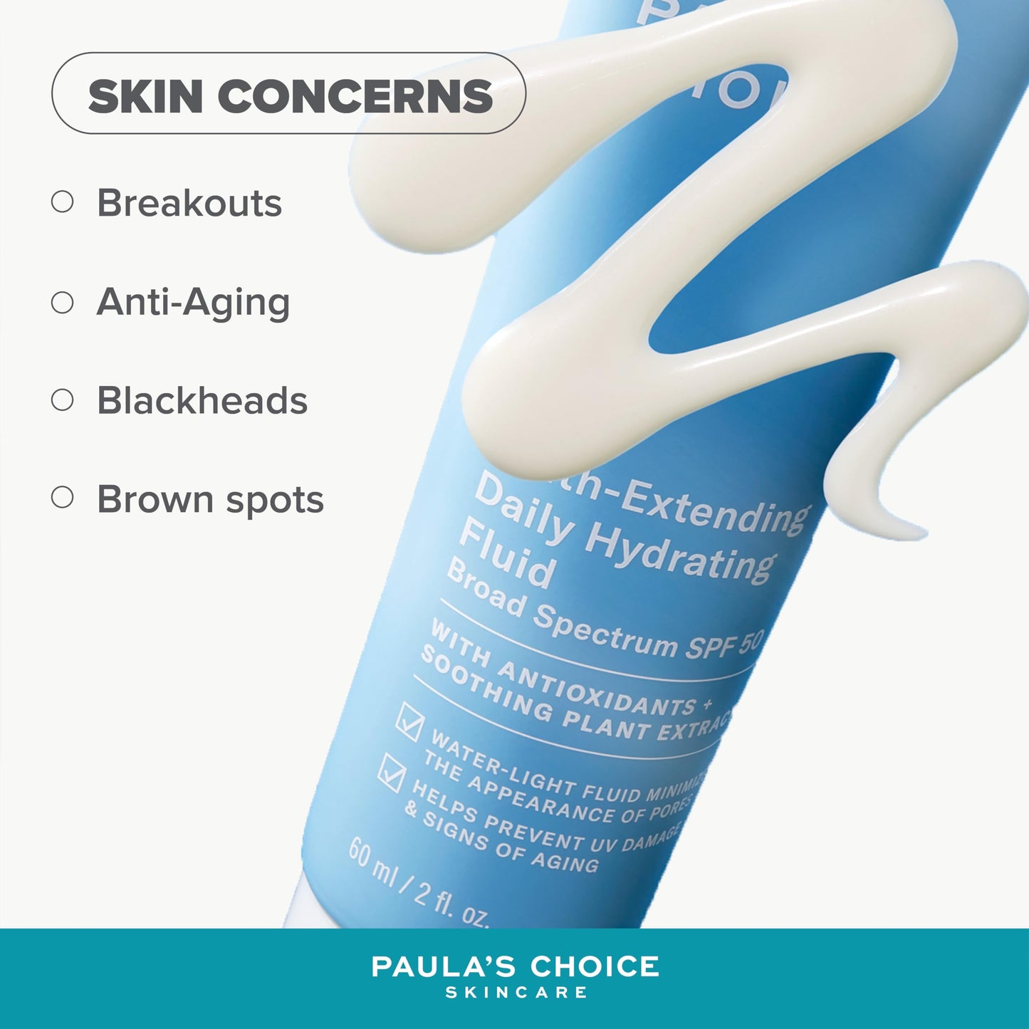 Paula’s Choice RESIST Moisturiser SPF 50 - Day Face Cream - Reduces Blackheads & Brown Spots - Suitable for Acne Prone Skin - with Sun Protection - Combination to Oily Skin - 60 ml